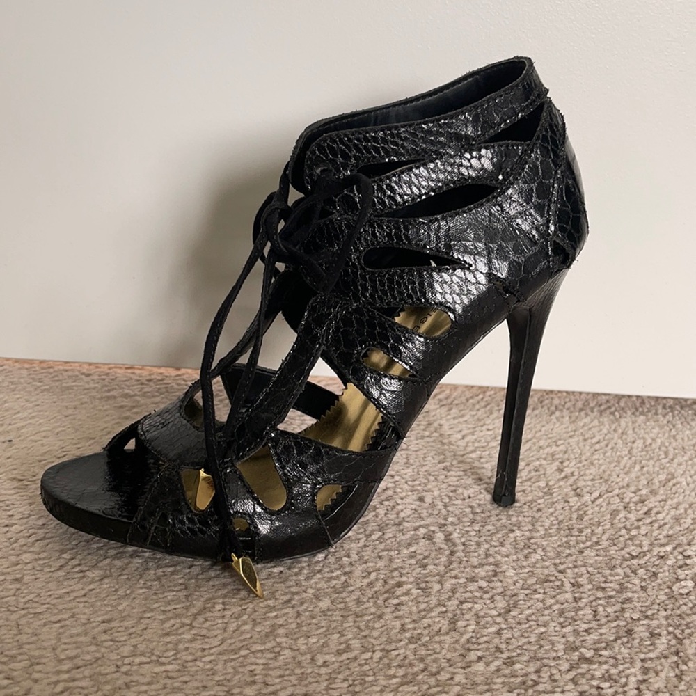 Kurt Geiger Snakeskin Caged sandals